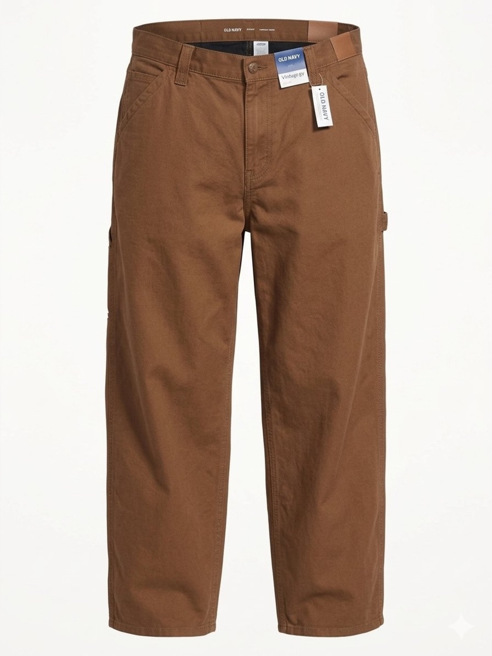Old Navy Men's 90s Loose Canvas Workwear Carpenter Pants Size 34x30 Brown NWT